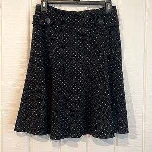 Black and purple dotted skirt